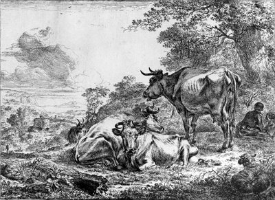 Three Cows by Nicolaes Pietersz. Berchem